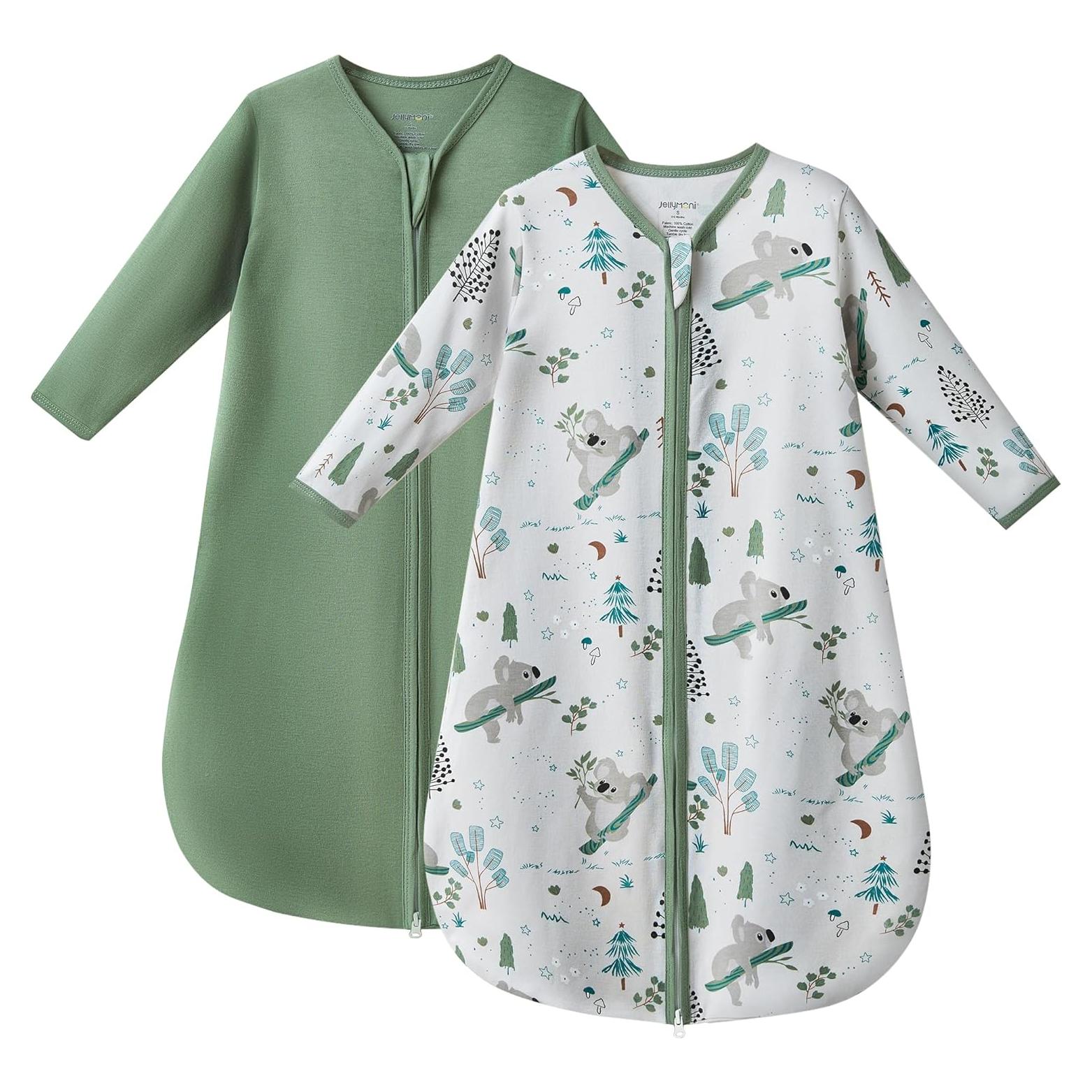 Saco de Sueño JELLYMONI Bebés 6-12 Meses 100% Algodón 0.5 Tog