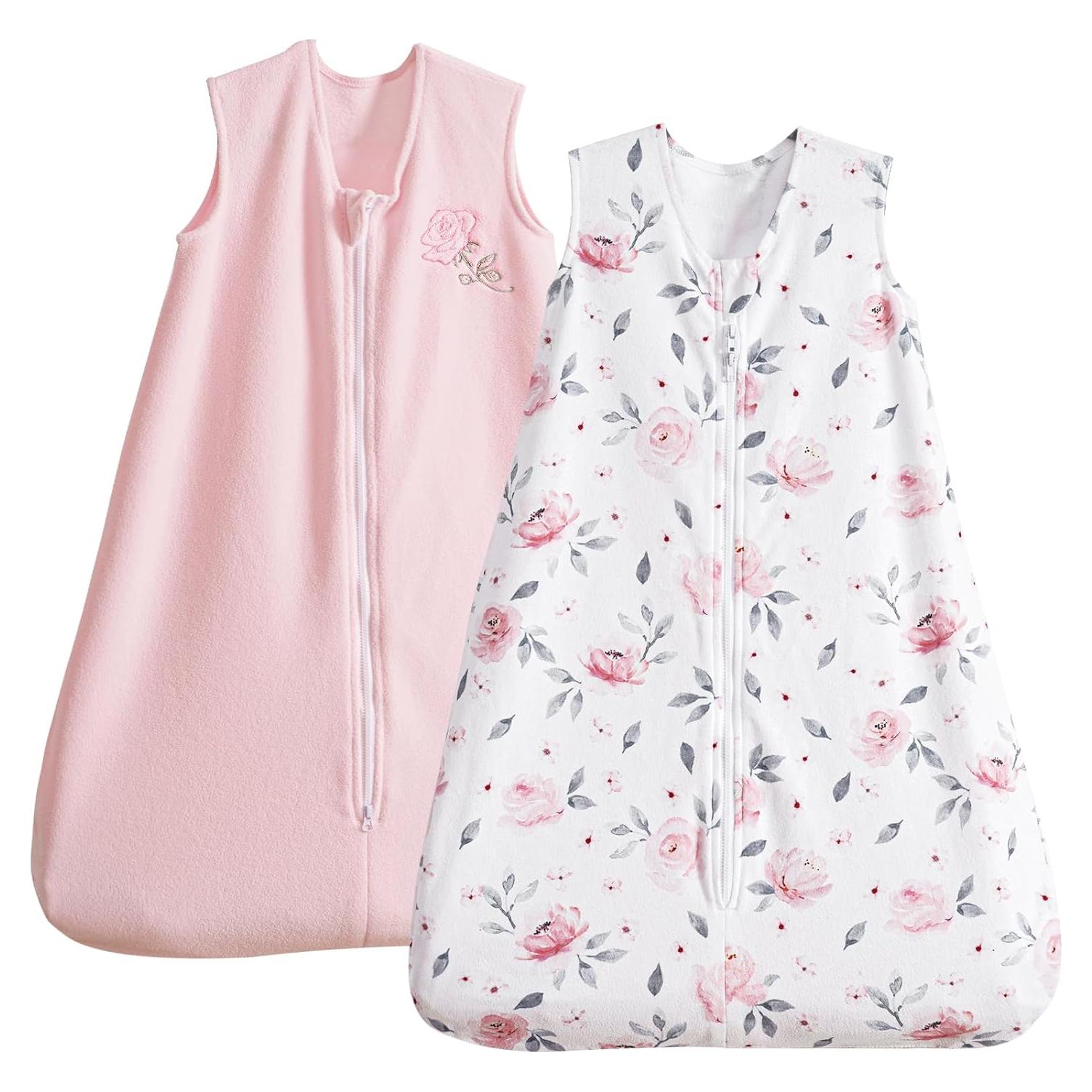 Saco de dormir PHF para bebés 6-12 meses, floral, 2 piezas