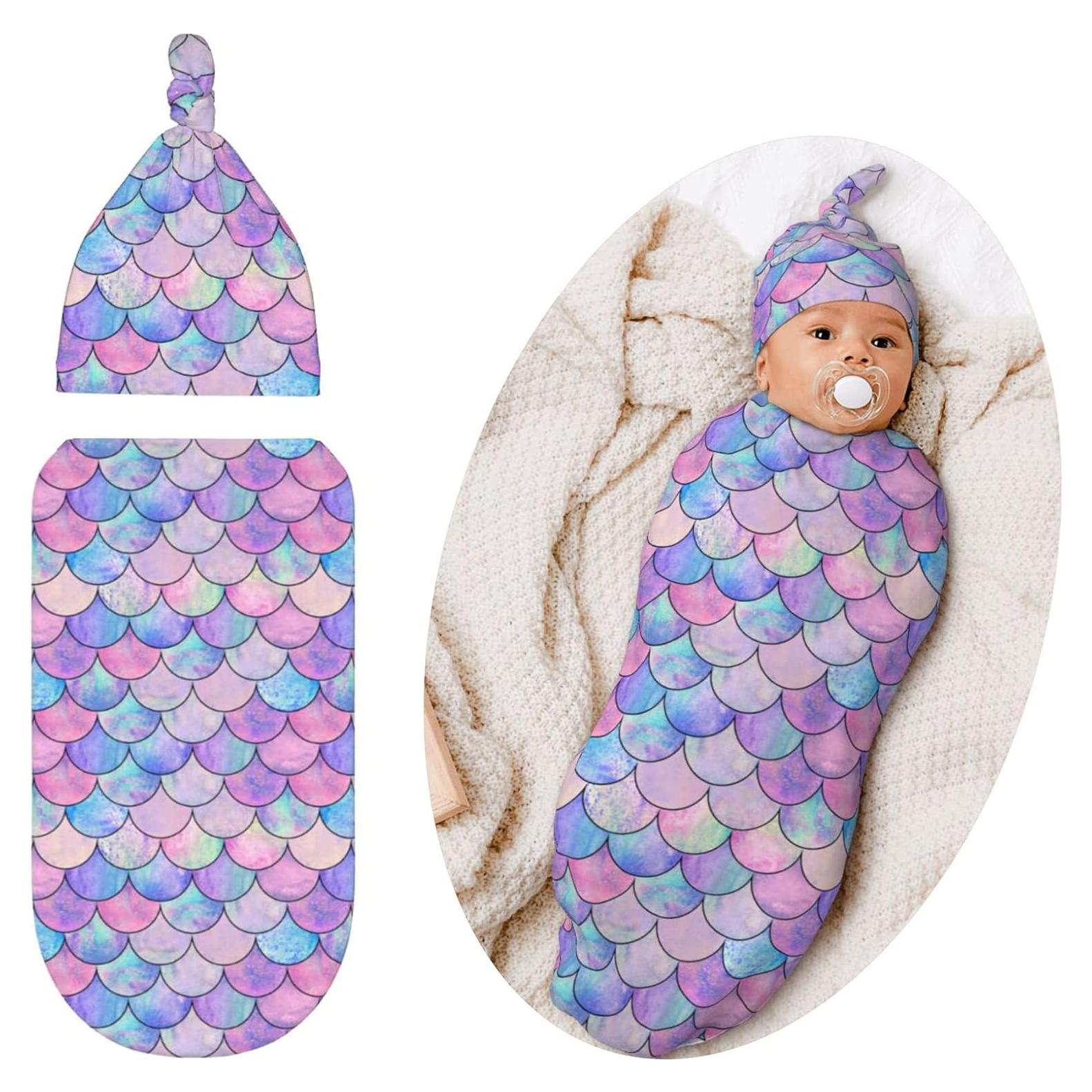 Manta de Envolver para Bebé Jarverce Sirena Suave Unisex