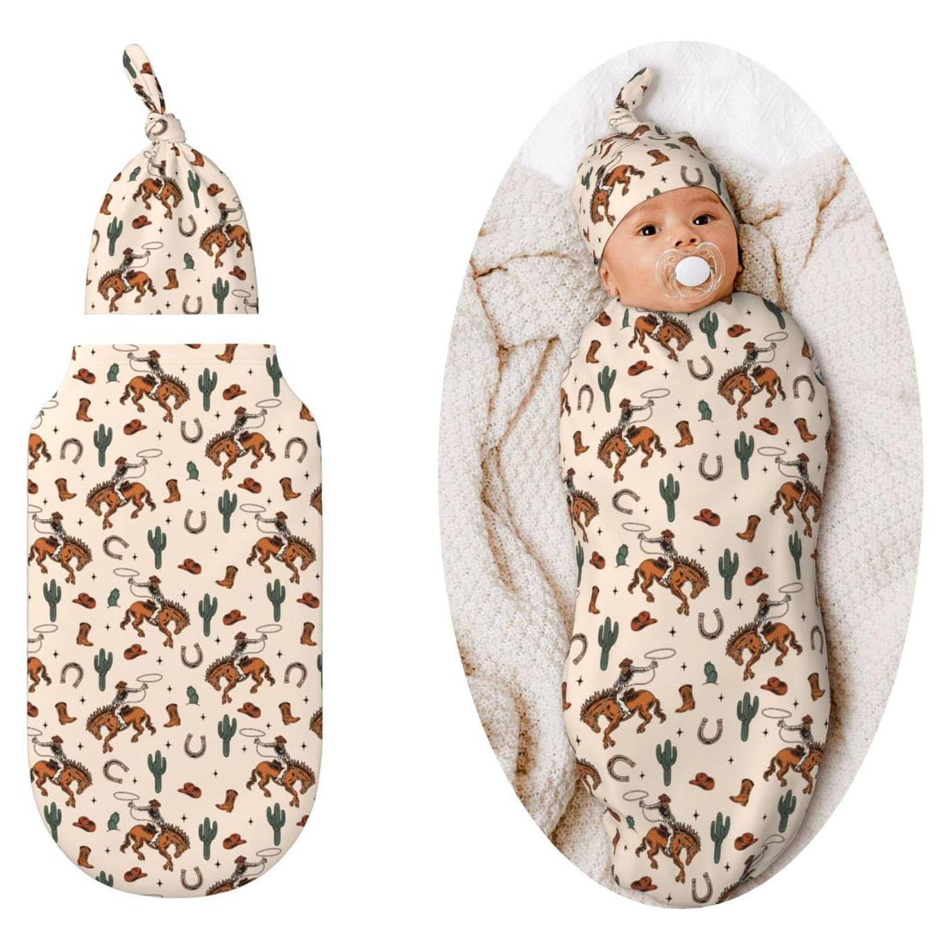 Manta de Envoltura Suave Figtihw para Recién Nacidos 29x53 cm