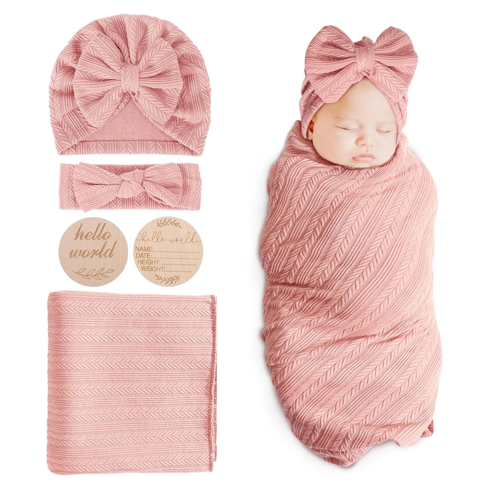 Set de Mantas de Envoltura para Bebés DRESHOW - 4 Piezas