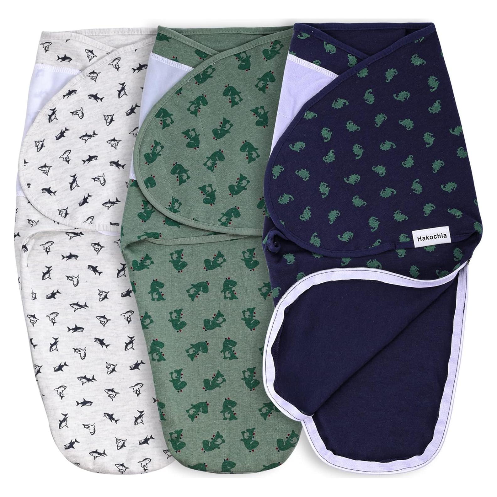 Sacos de Sueño Hakochia para Bebés 0-3 Meses - Paquete de 3