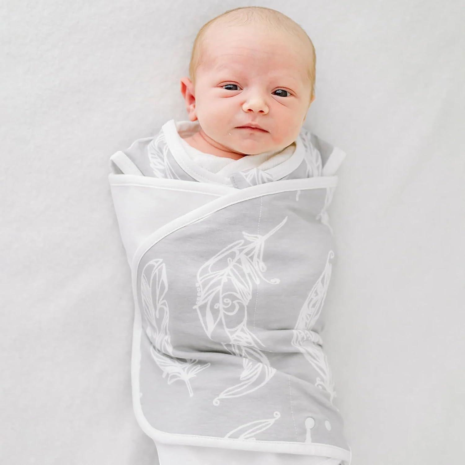 Saco de Sueño Algodón Orgánico 0-6M Gris Pluma 1.0 TOG