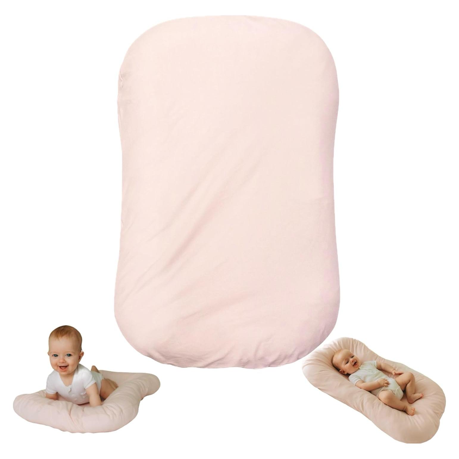 Cuna Aila + Aiden de Algodón Orgánico Rosa - Portátil y Ajustable