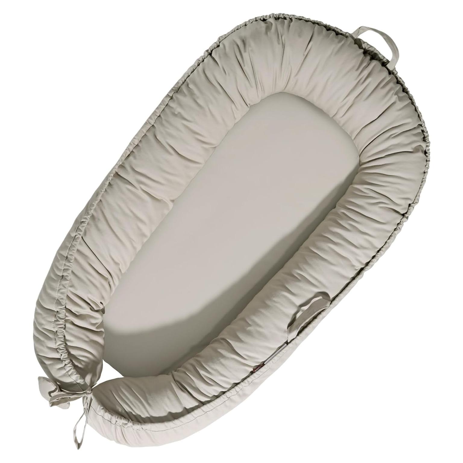 Cuna para Bebé BD-00P - Algodón Suave 0-24 Meses Plata