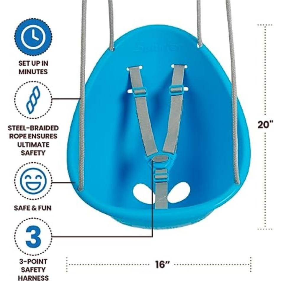 Columpio para Bebés Swurfer Coco - Arnés 3 Puntos, Azul