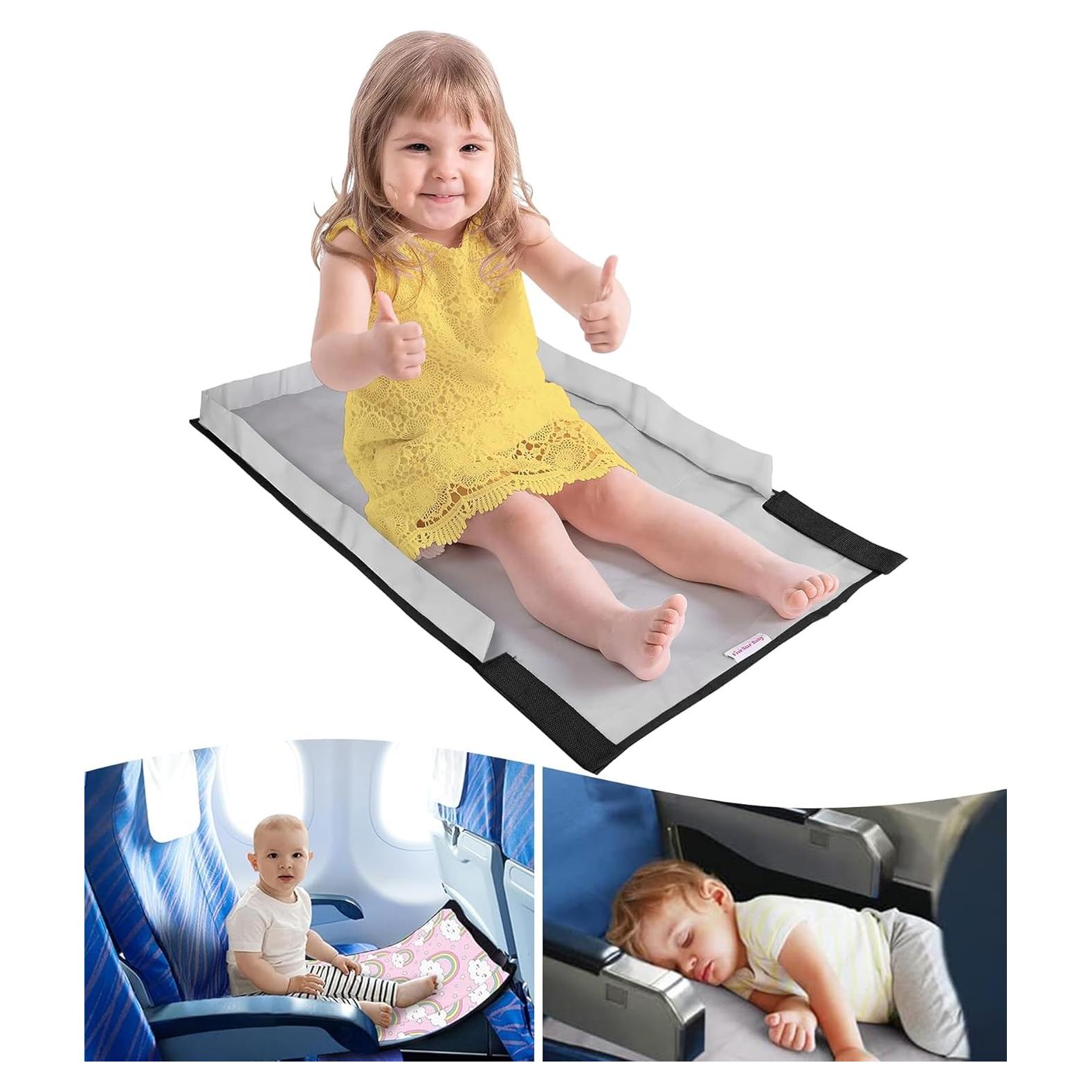 Cama de avión portátil FiveStarBaby para niños - Gris