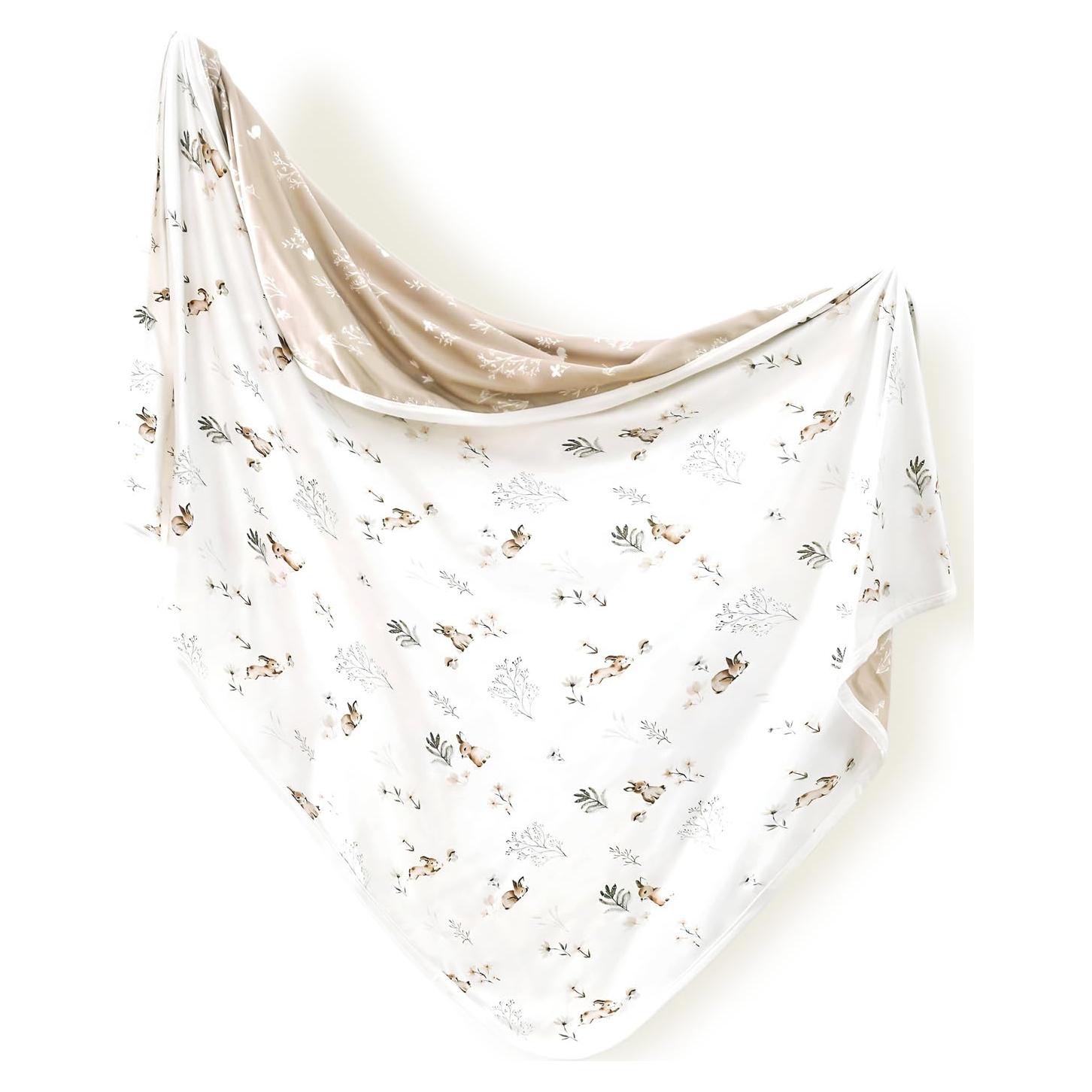 Manta Reversible para Bebés GRSSDER 86x112 cm Conejo Bonito