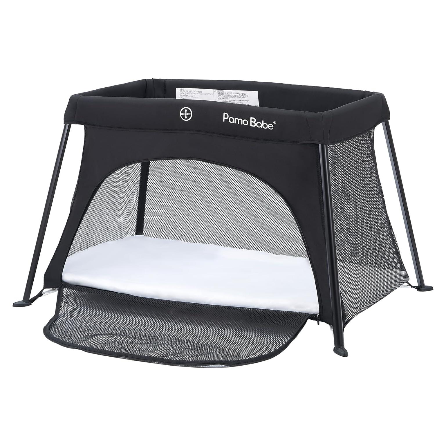 Cuna de viaje Pamo Babe ligera con colchón y malla transpirable