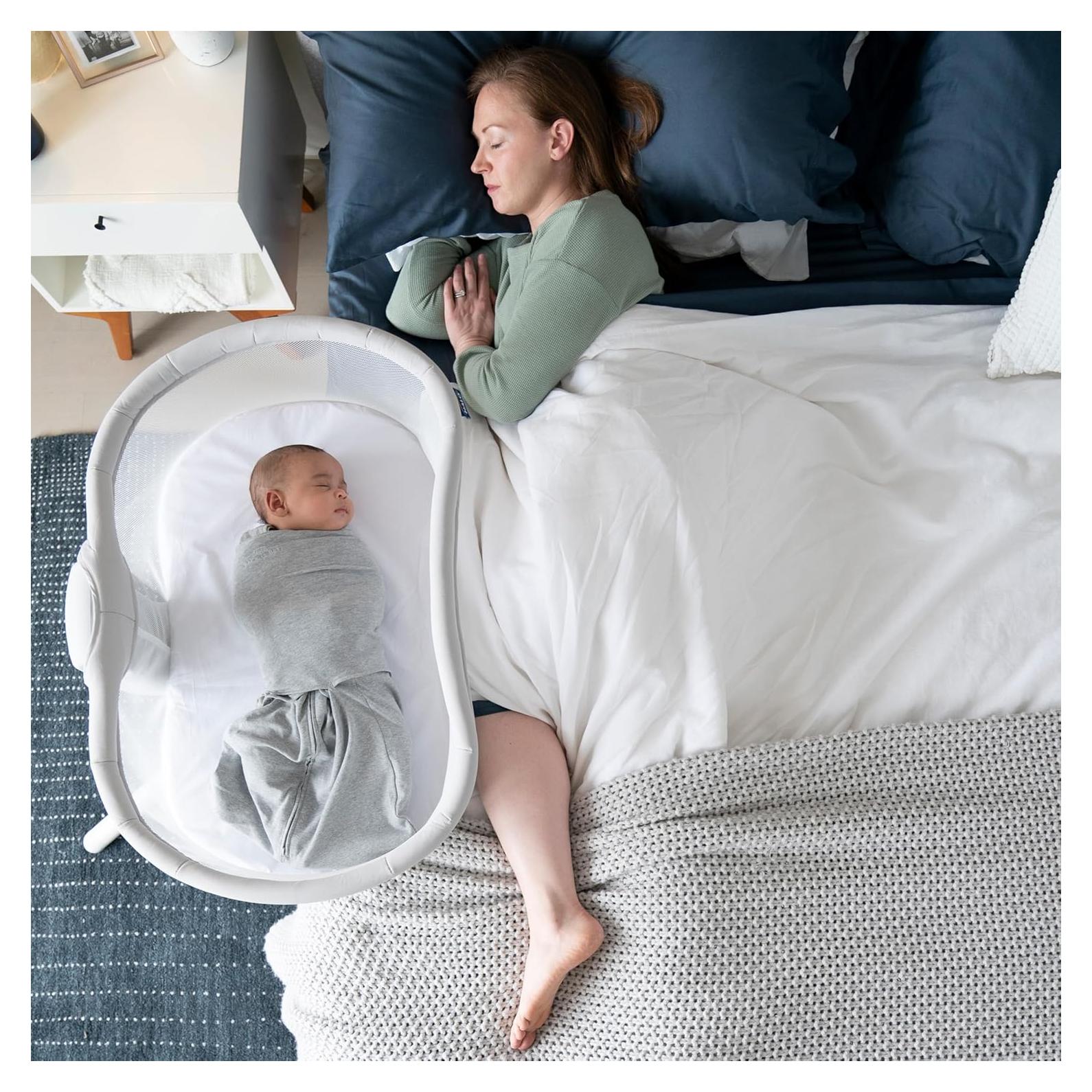 Cuna Giratoria HALO BassiNest 3.0 - Altura Ajustable y Malla Transpirable