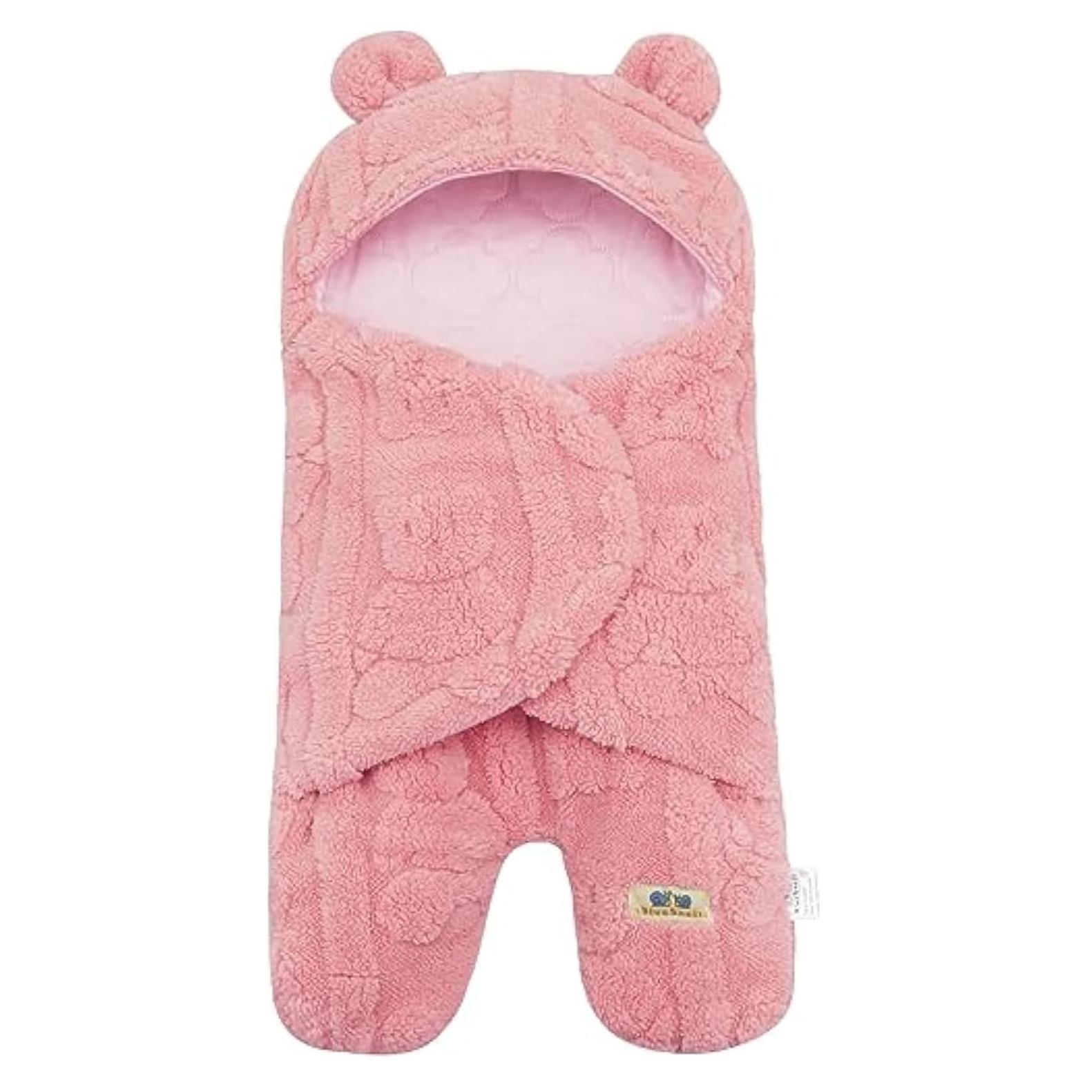 Manta Recibidora BlueSnail Oso Rosa 61x71 cm Transpirable