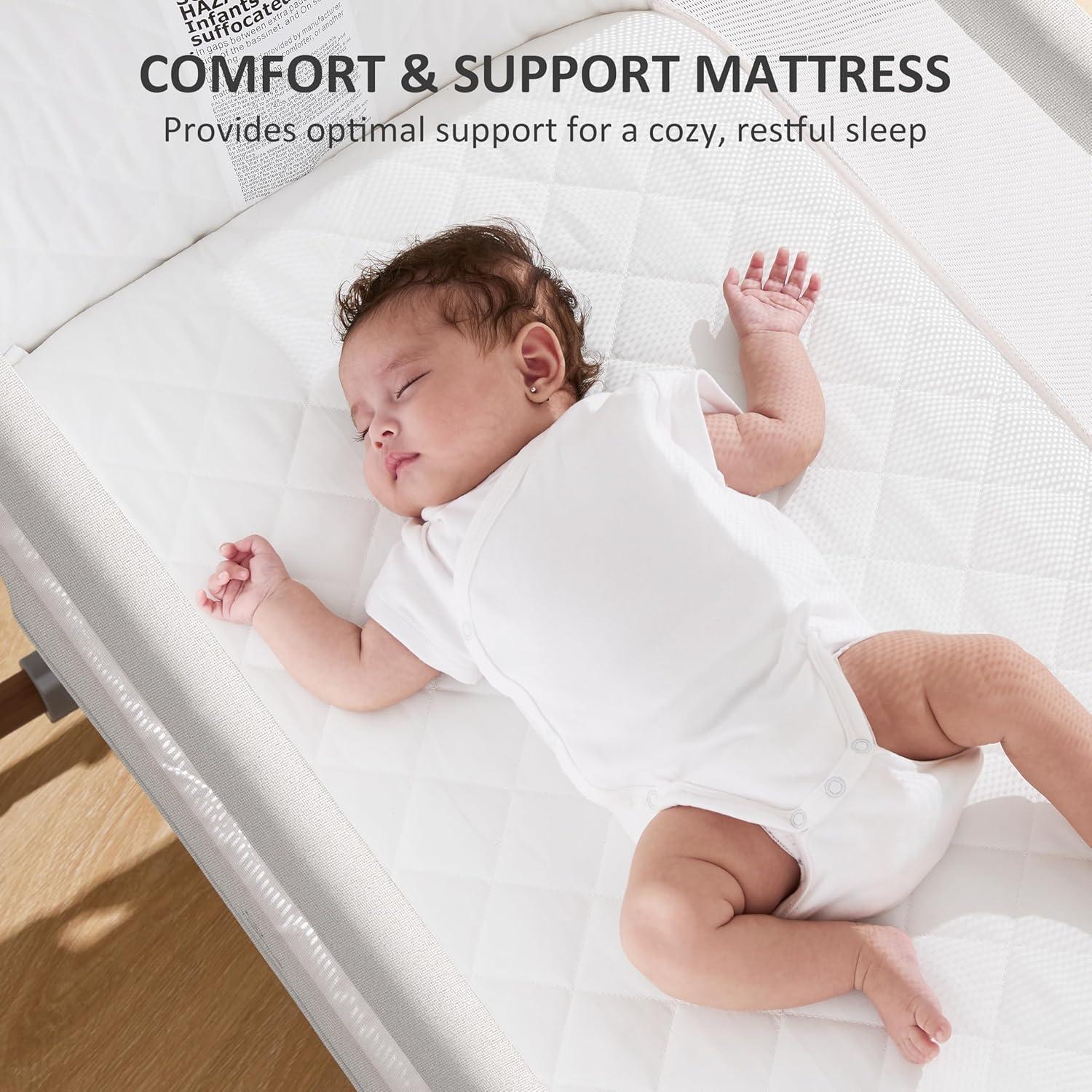 Cuna 3 en 1 LovliTod Baby Gris Claro Ajustable 6 Alturas