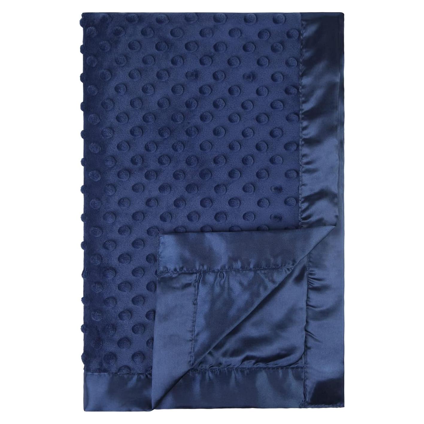 Manta Suave Minky Pro Goleem para Bebés 76x102 cm Azul Marino