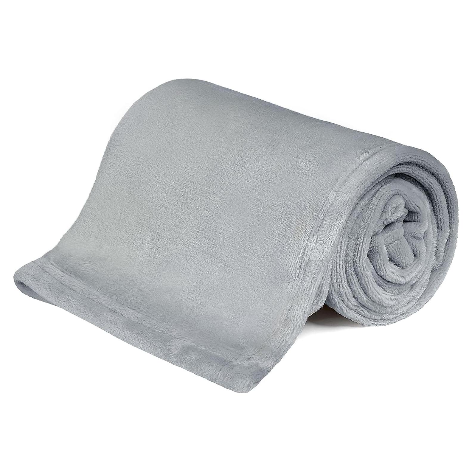 Manta de Forro Polar KMUSET para Bebés 76x102 cm Gris