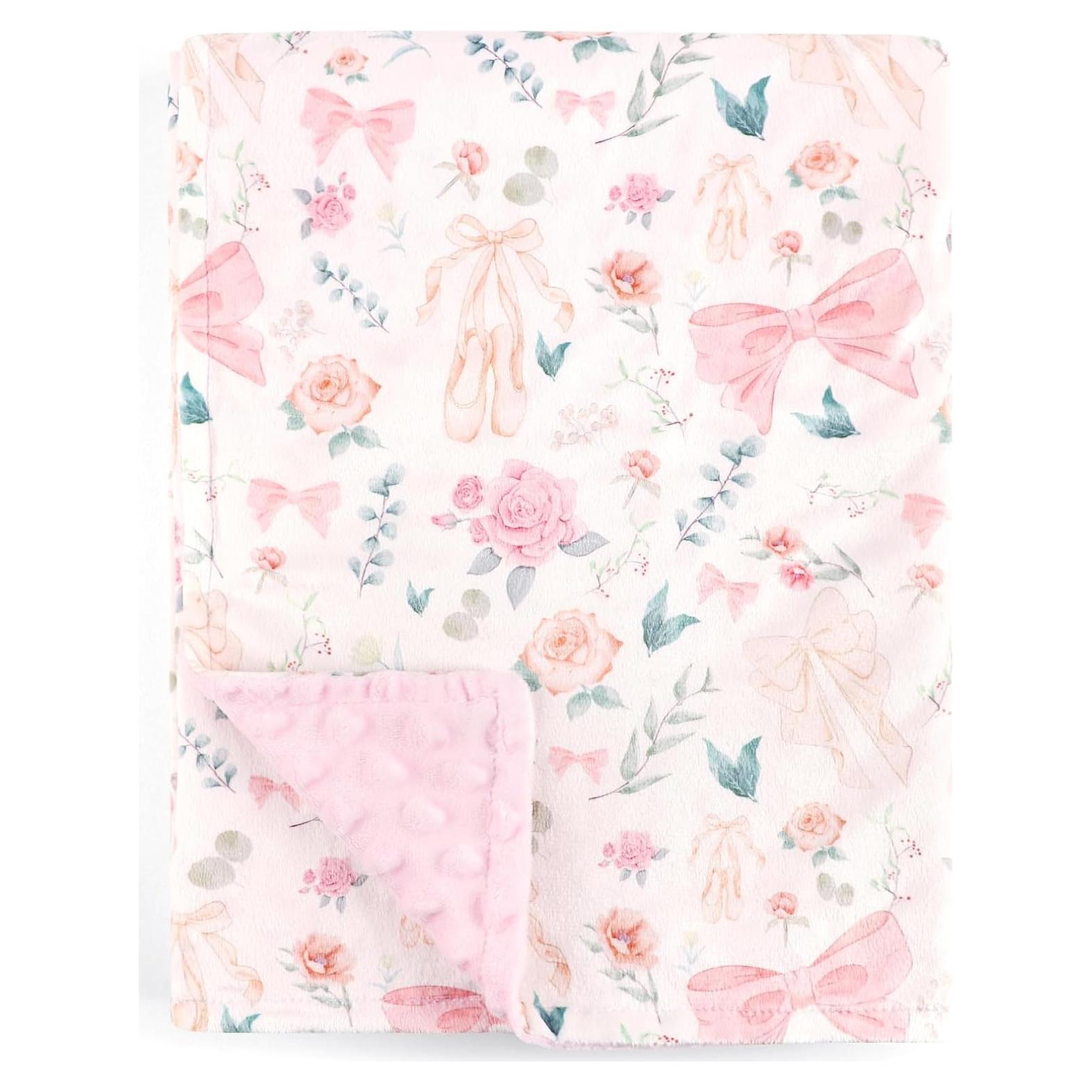 Manta para Bebés GFU ZW0036 Floral Rosa 76x102 cm