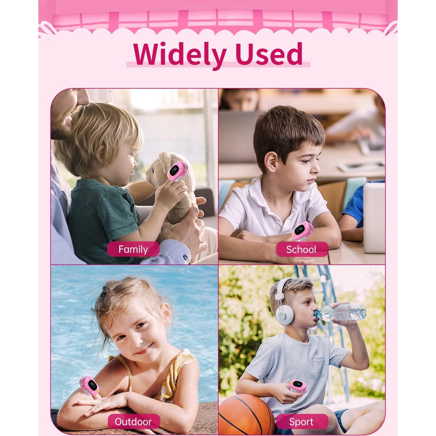 Oxímetro de Pulso Infantil HealthTree JKS50A Rosa, OLED