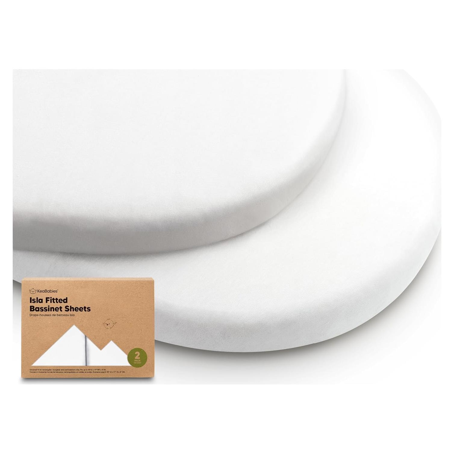 Juego de 2 Sábanas Ajustadas KeaBabies para Cuna 83.82x43.18cm