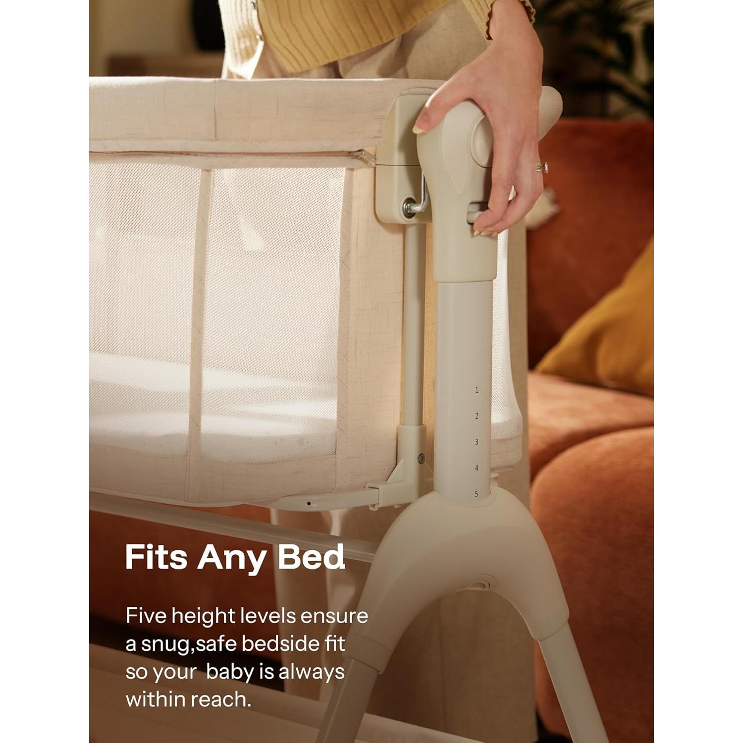 Cuna Balanceadora HARPPA 3 en 1 con Colchón y Malla Transpirable