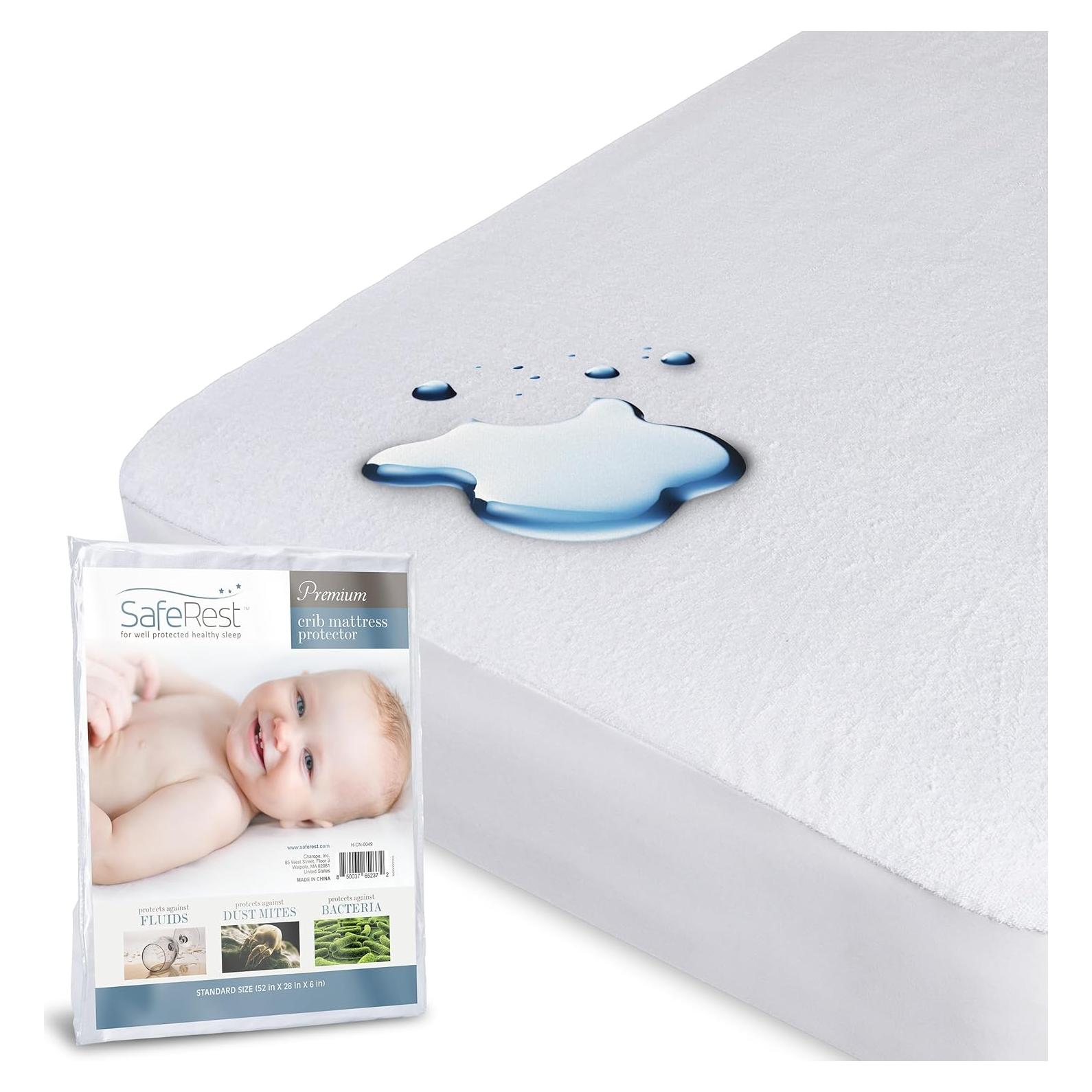 Protector de Colchón Impermeable SafeRest para Cuna - Algodón