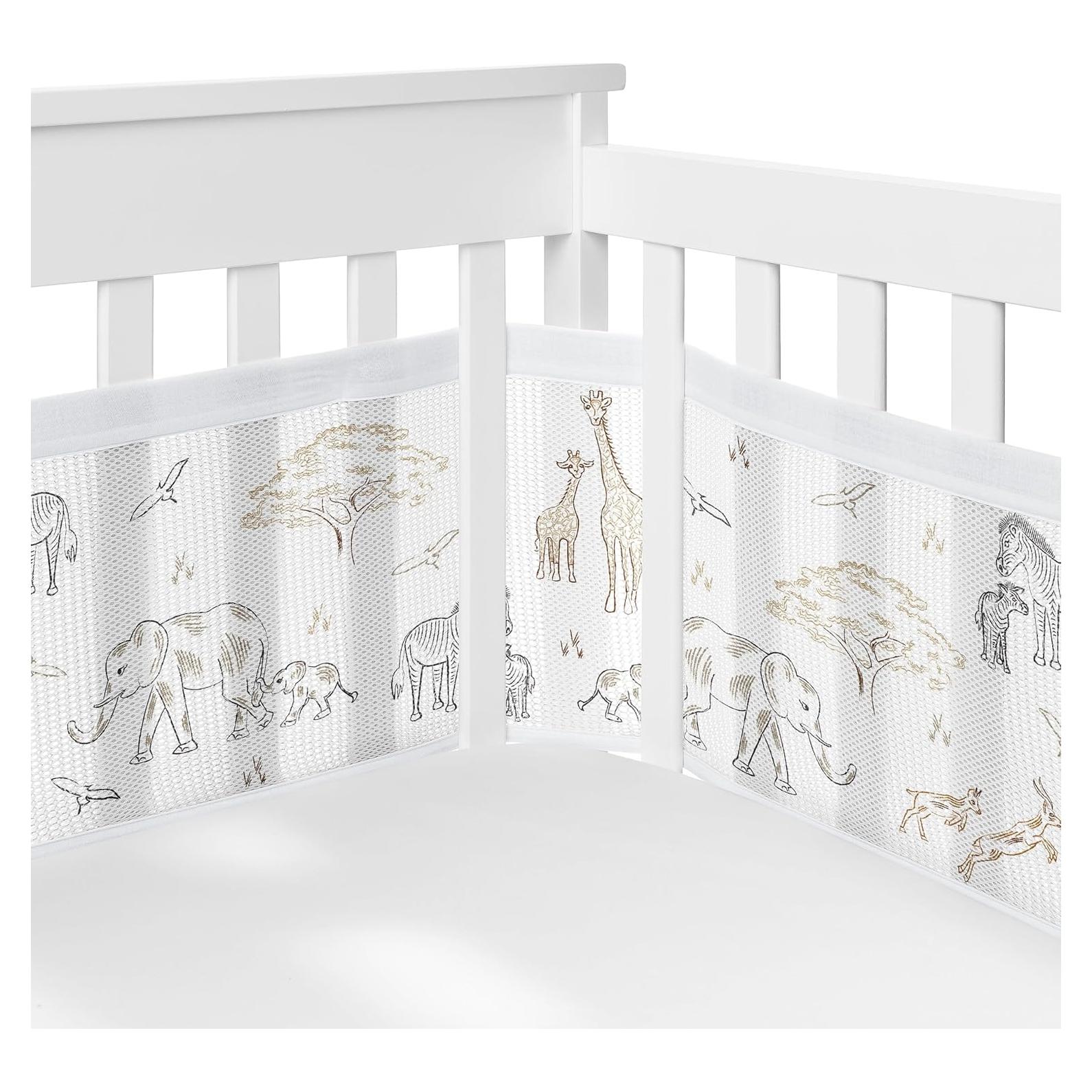 Protector de Cuna de Malla Sweet Jojo Designs Serengeti 2 Piezas