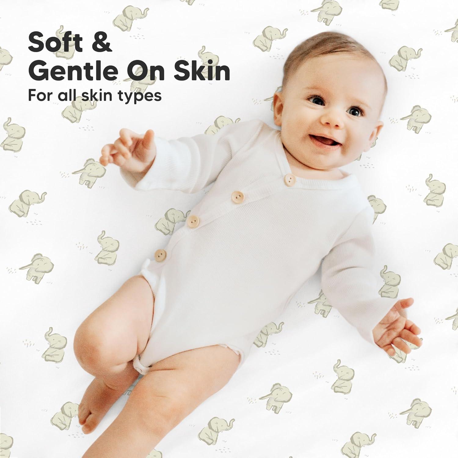 Paquete de 2 Sábanas Ajustadas Cuna Mini KeaBabies Algodón 96.5x66cm