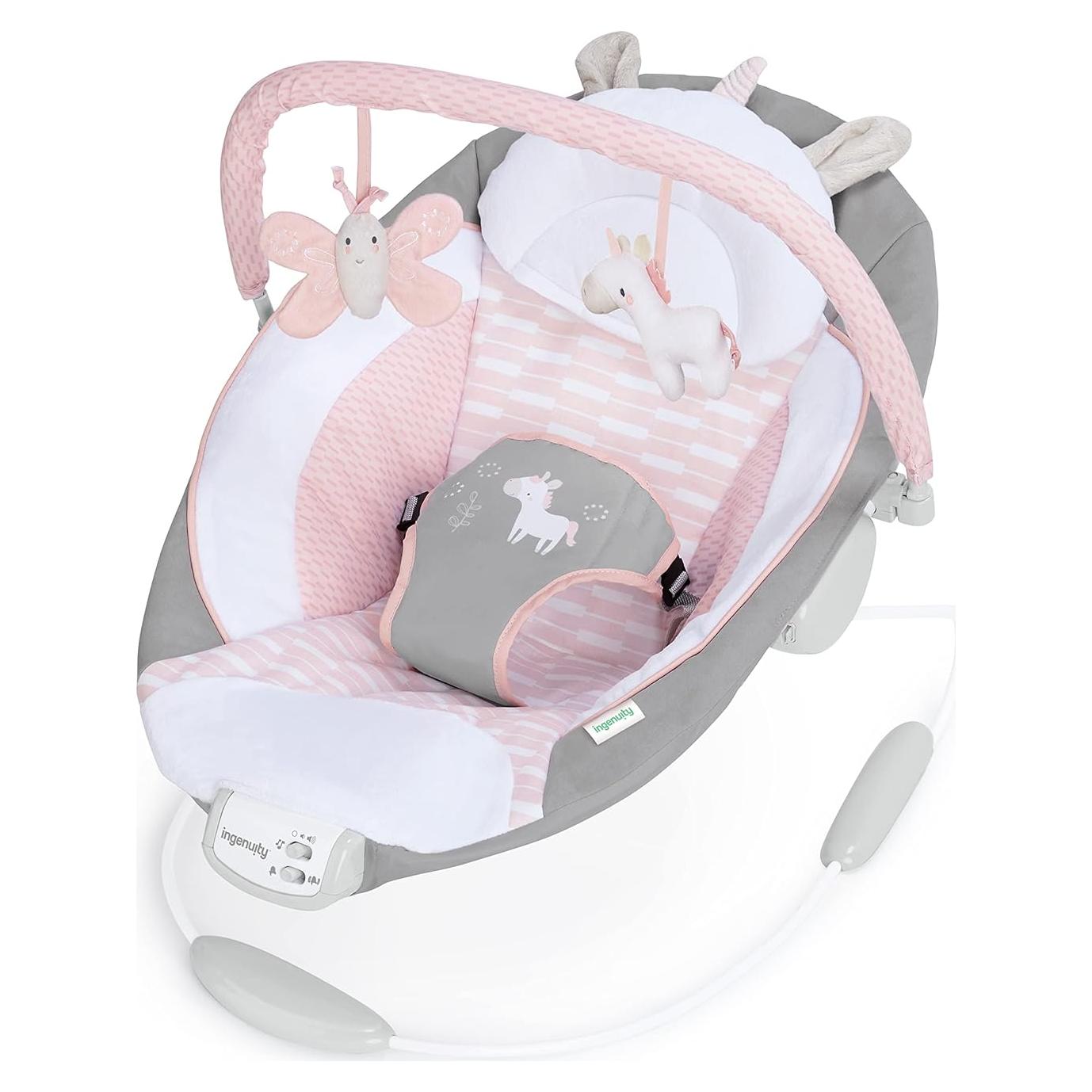 Bouncer Calmante Ingenuity Flora Unicornio 0-6 Meses 9 kg