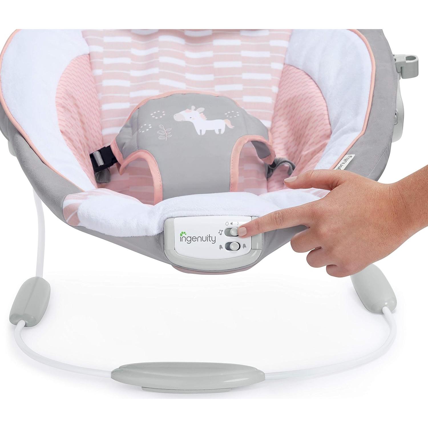 Bouncer Calmante Ingenuity Flora Unicornio 0-6 Meses 9 kg