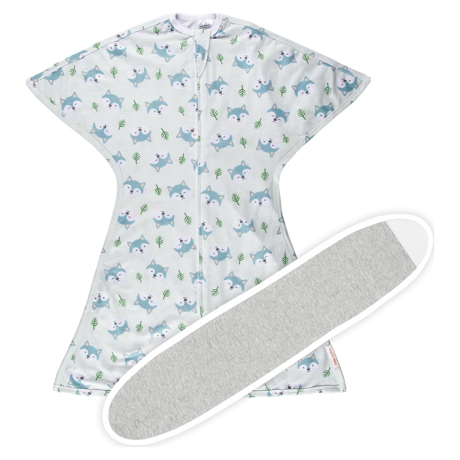 SleepingBaby Zipadee-Zip Swaddle Transición Lobo Feliz 4-8 Meses