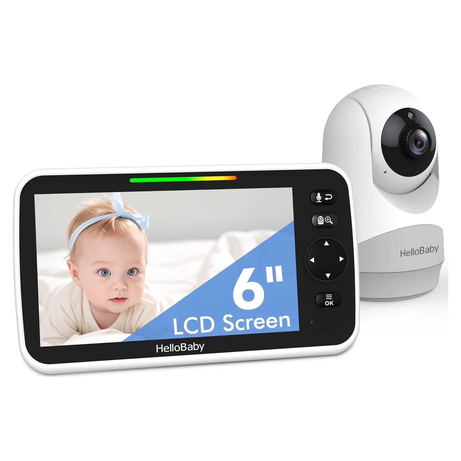 Monitor de Bebé HelloBaby HB6250Plus 6" IPS Batería 4000mAh
