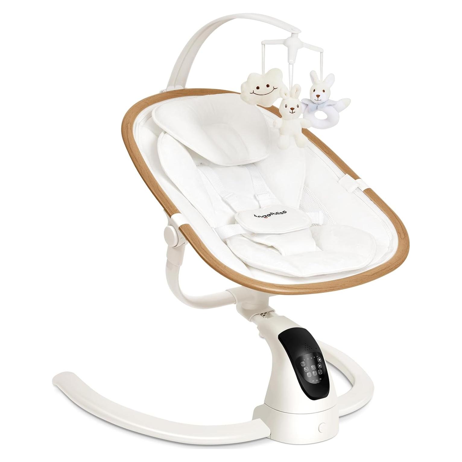 Columpio Eléctrico Angelbliss para Bebés con Detección de Llanto