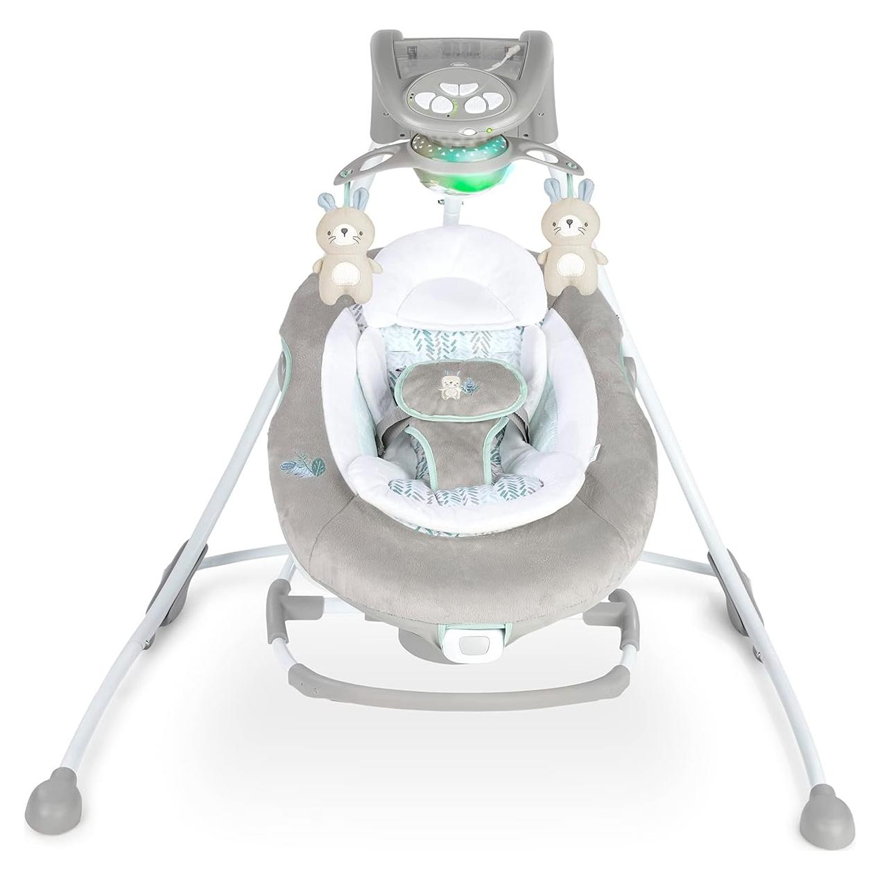 Columpio y Balanceador Ingenuity InLighten 2-en-1 para Bebés 0-9 Meses