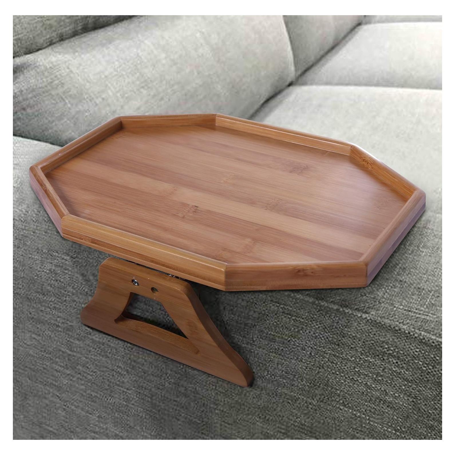 Mesa Lateral Xchouxer de Bambú Natural para Sofá