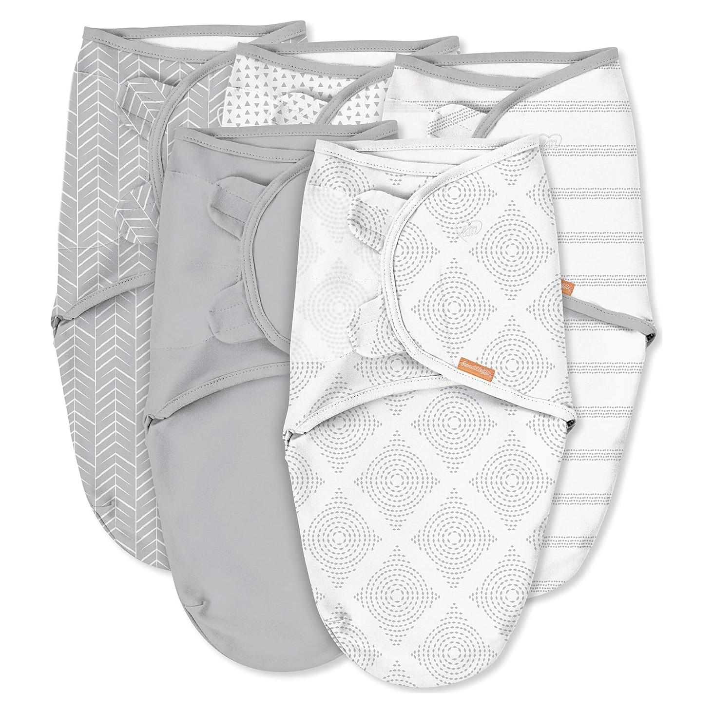 SwaddleMe Original Swaddle 0-3 meses 5-Pack Algodón Gris