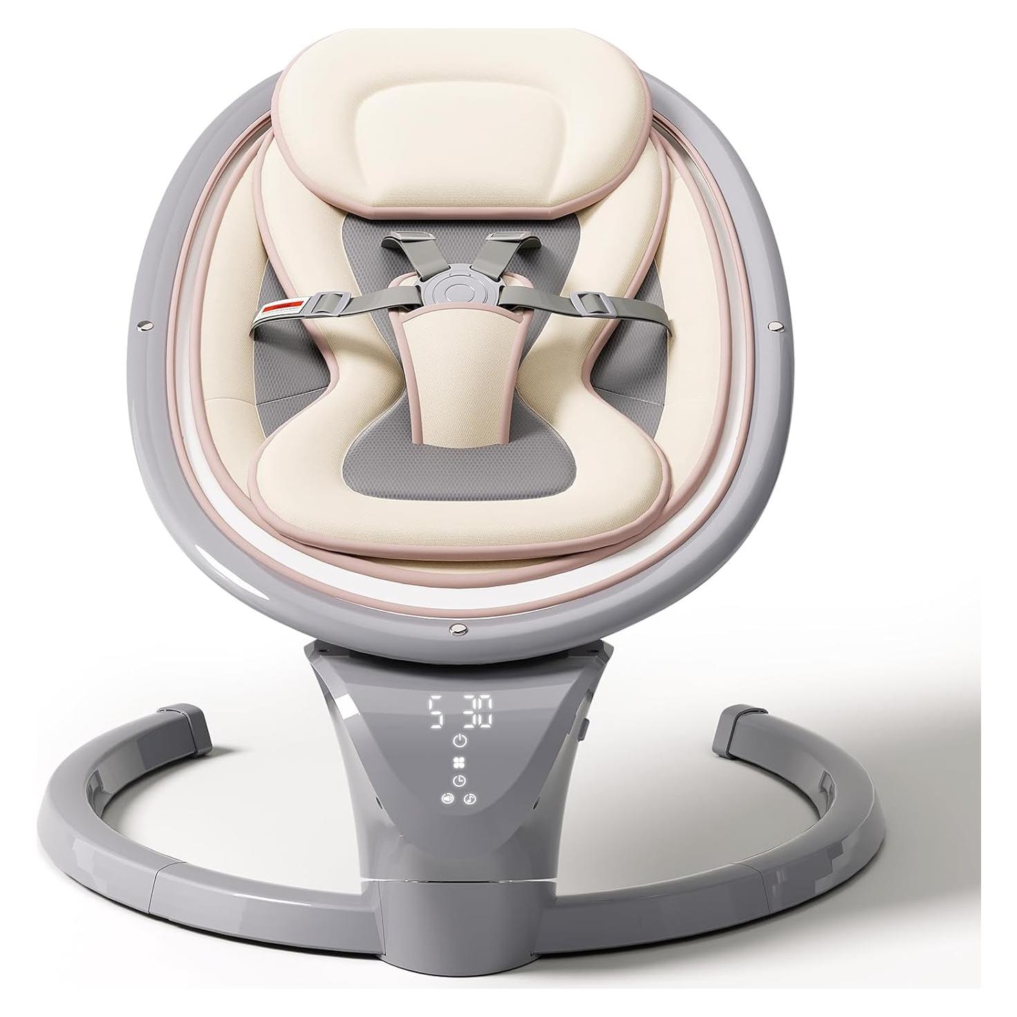 Columpio portátil para bebés con control remoto y 5 velocidades