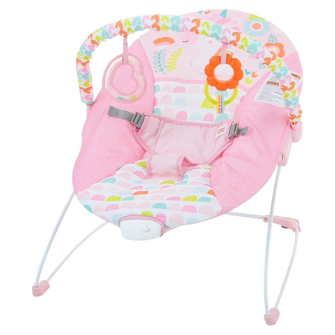 Asiento de rebote para bebés Bright Starts Unicornio Rosa 0-6 meses