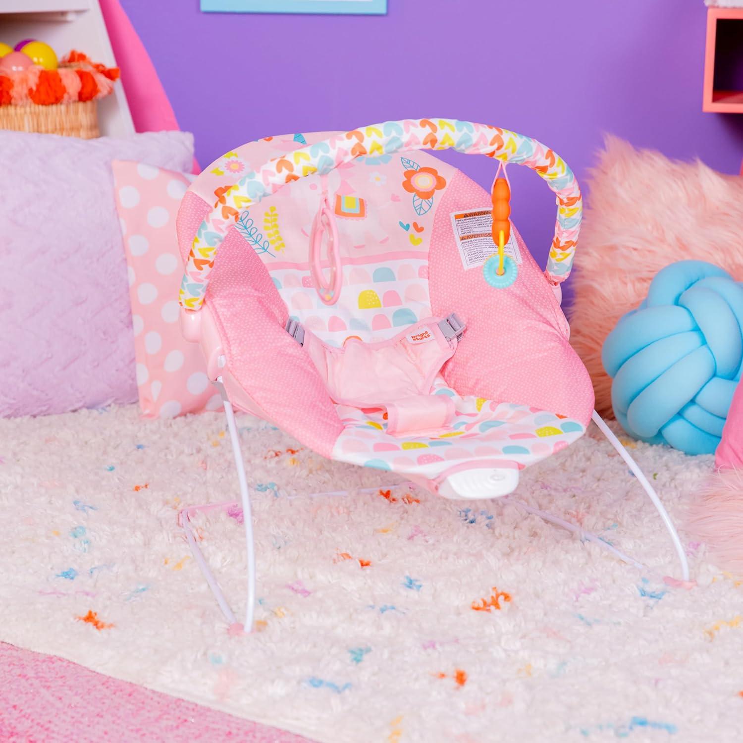 Asiento de rebote para bebés Bright Starts Unicornio Rosa 0-6 meses