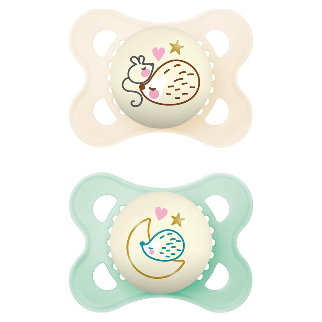 Chupetes MAM Night 0-6 Meses Unisex 2-Cuenta Brillan en la Noche