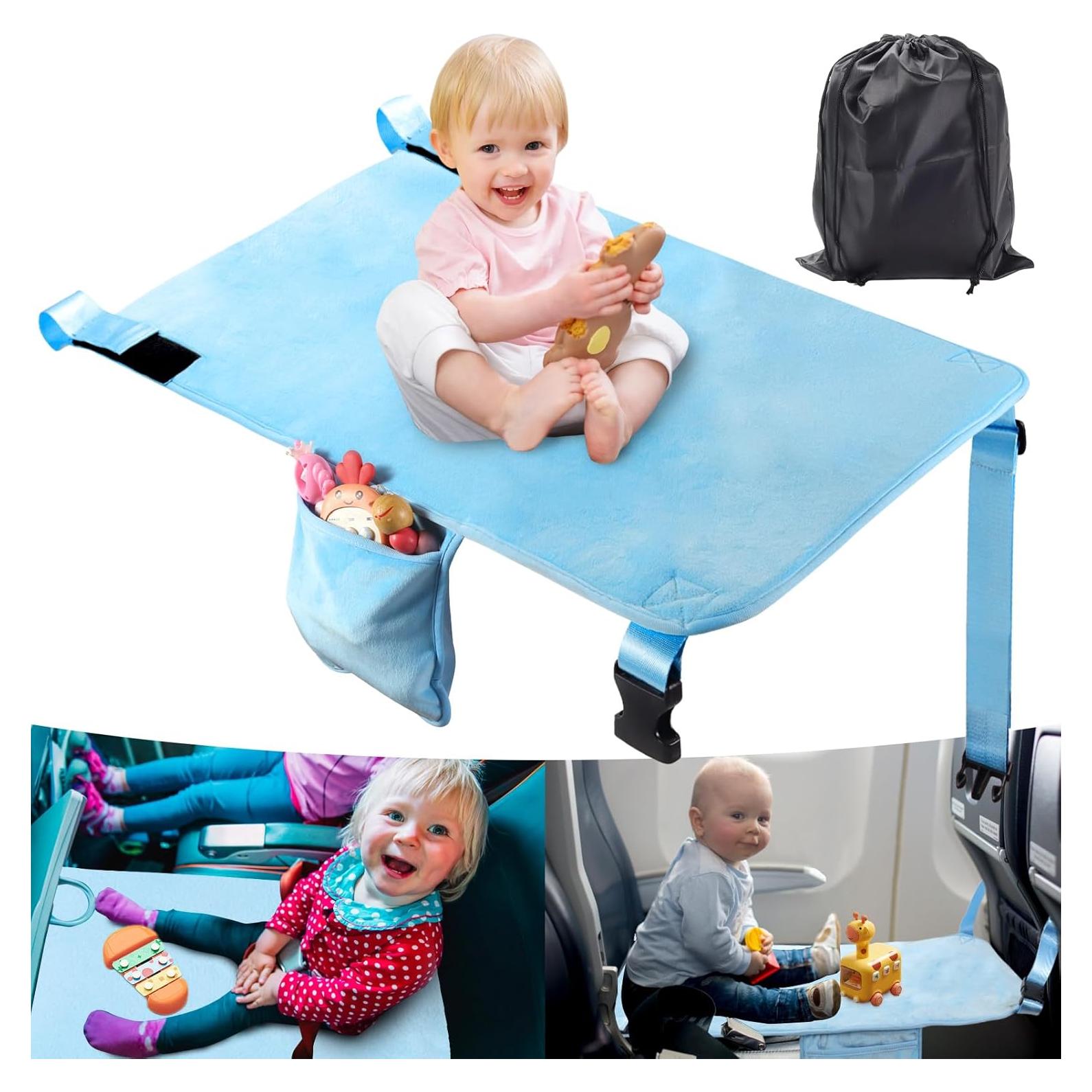 Cama de avión portátil AWAHITAWA para niños - Azul, 80x45 cm