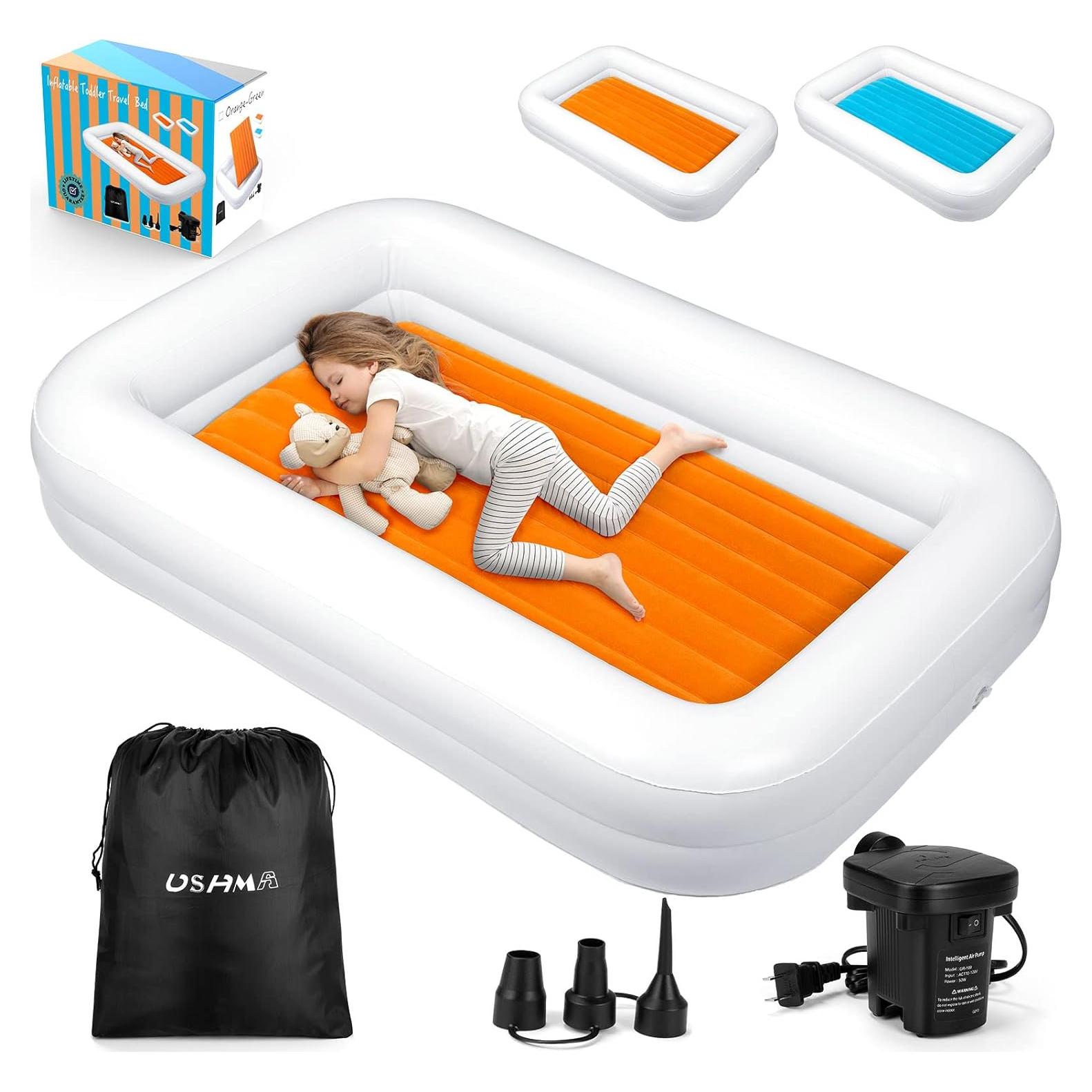 Cama Inflable de Viaje para Niños USHMA con Barandillas
