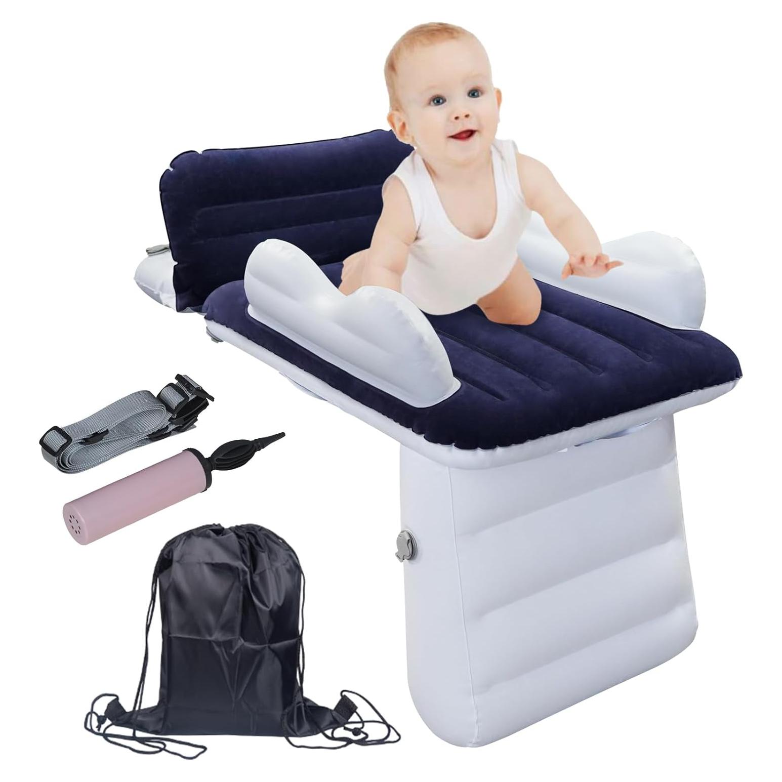 Cama de viaje inflable Sunlisky para niños - Azul oscuro