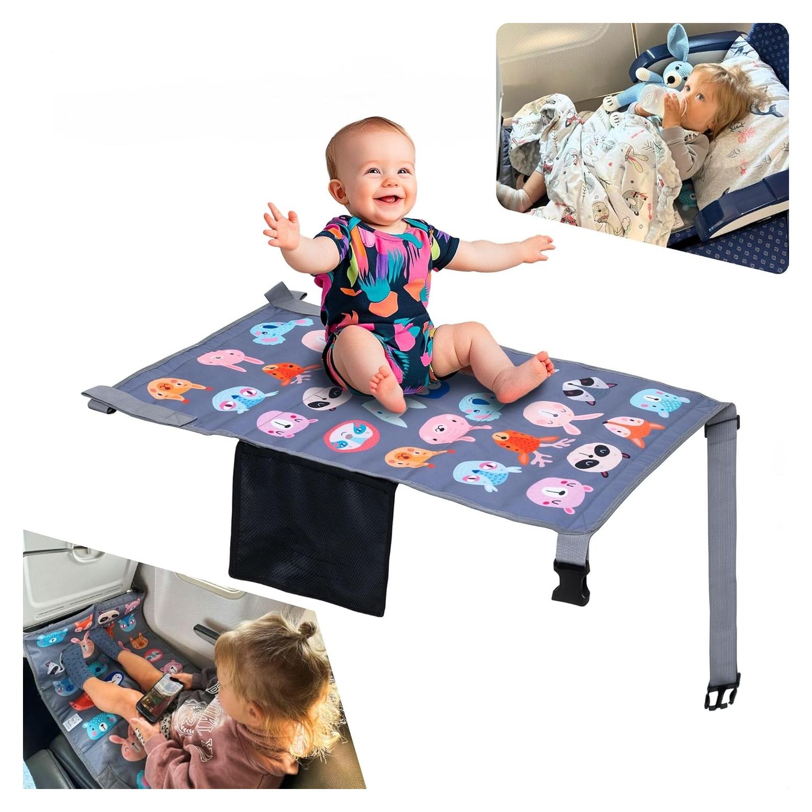 Cama de avión para niños Little Traveler - Gris, 1-4 años