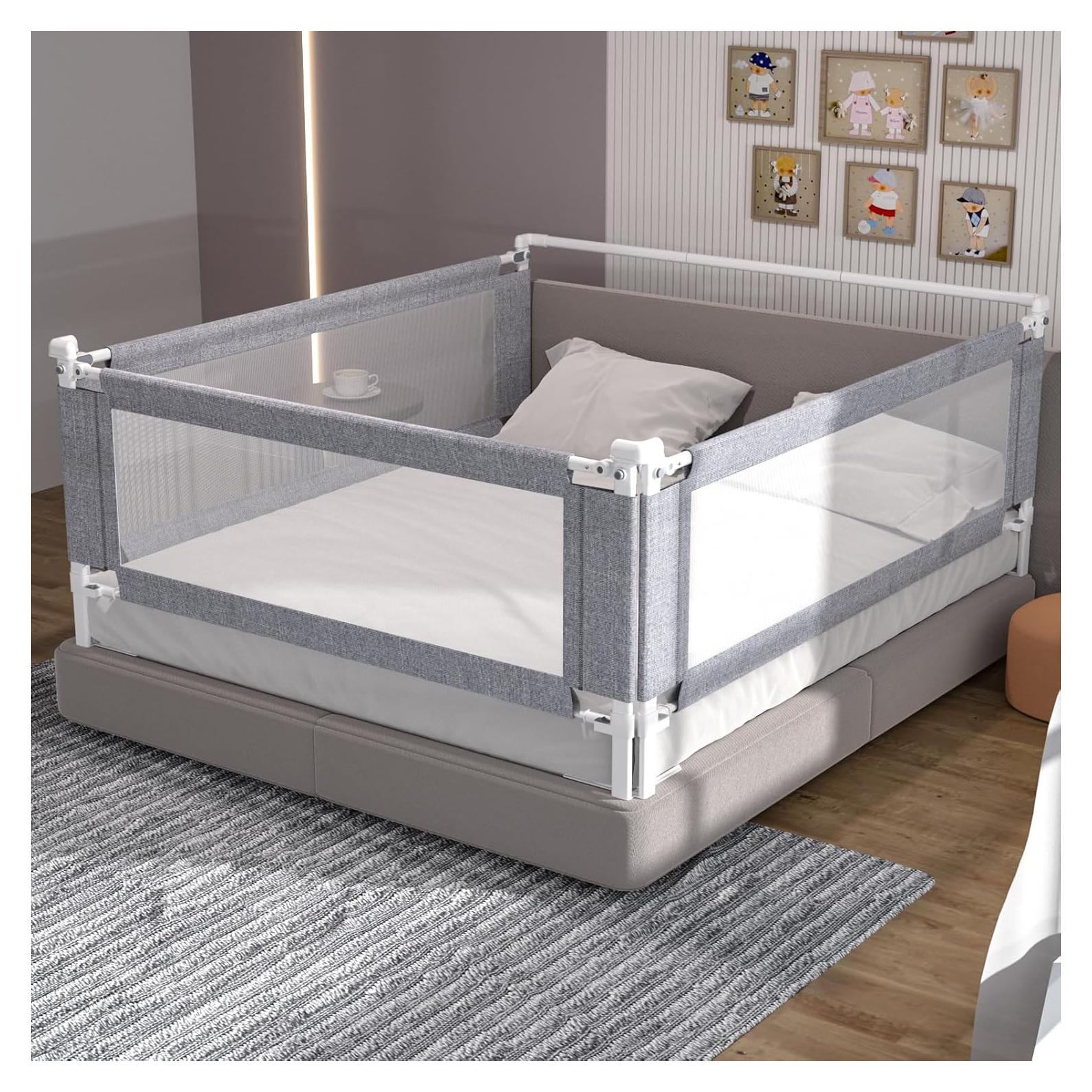 Barra de Cama Ajustable Yulongtengfei para Cama King Size - Gris