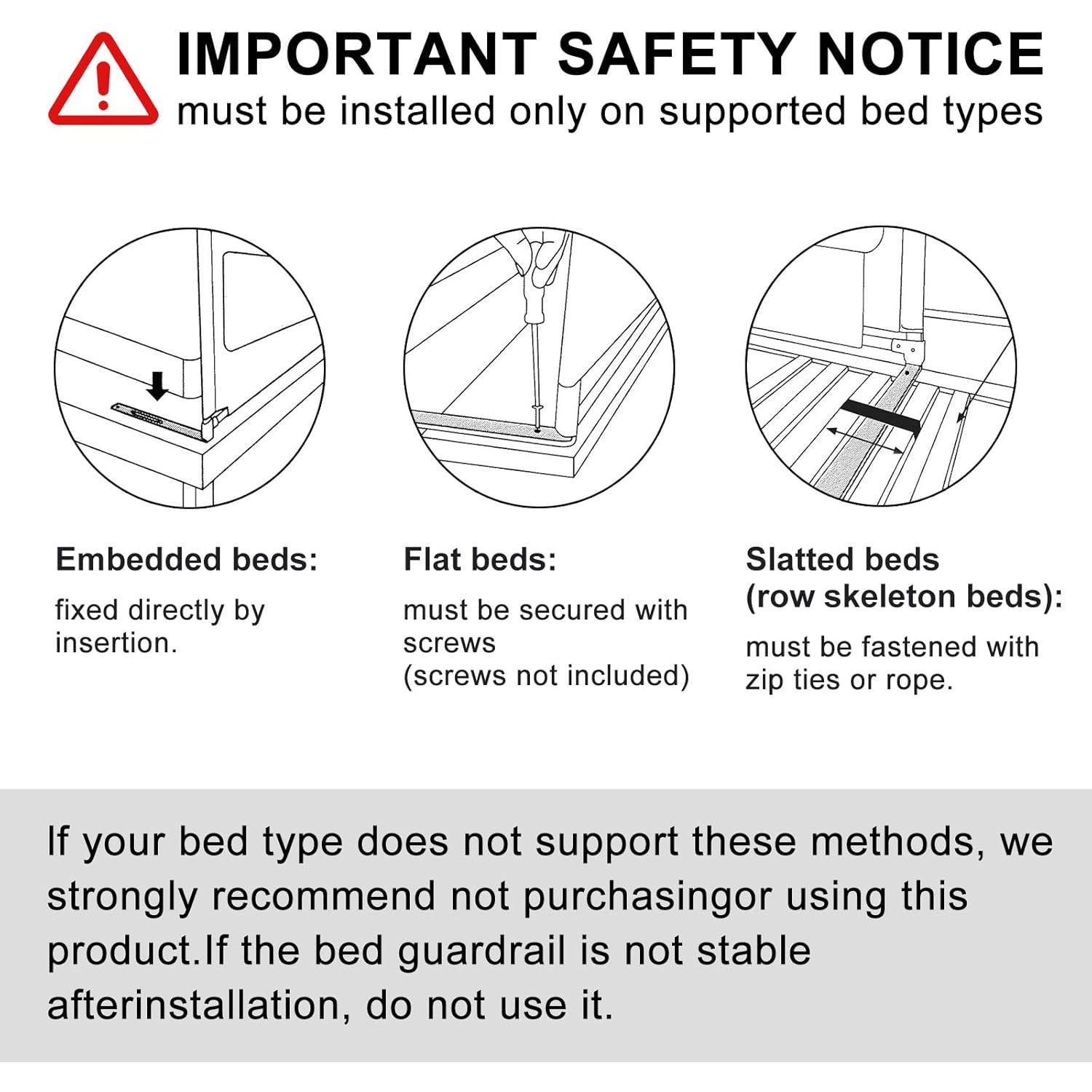 Barra de Cama Ajustable Yulongtengfei para Cama King Size - Gris