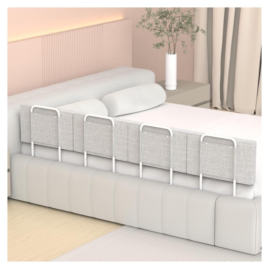 Barandilla de Cama OCBAiLi 200 cm Gris para Niños y Adultos