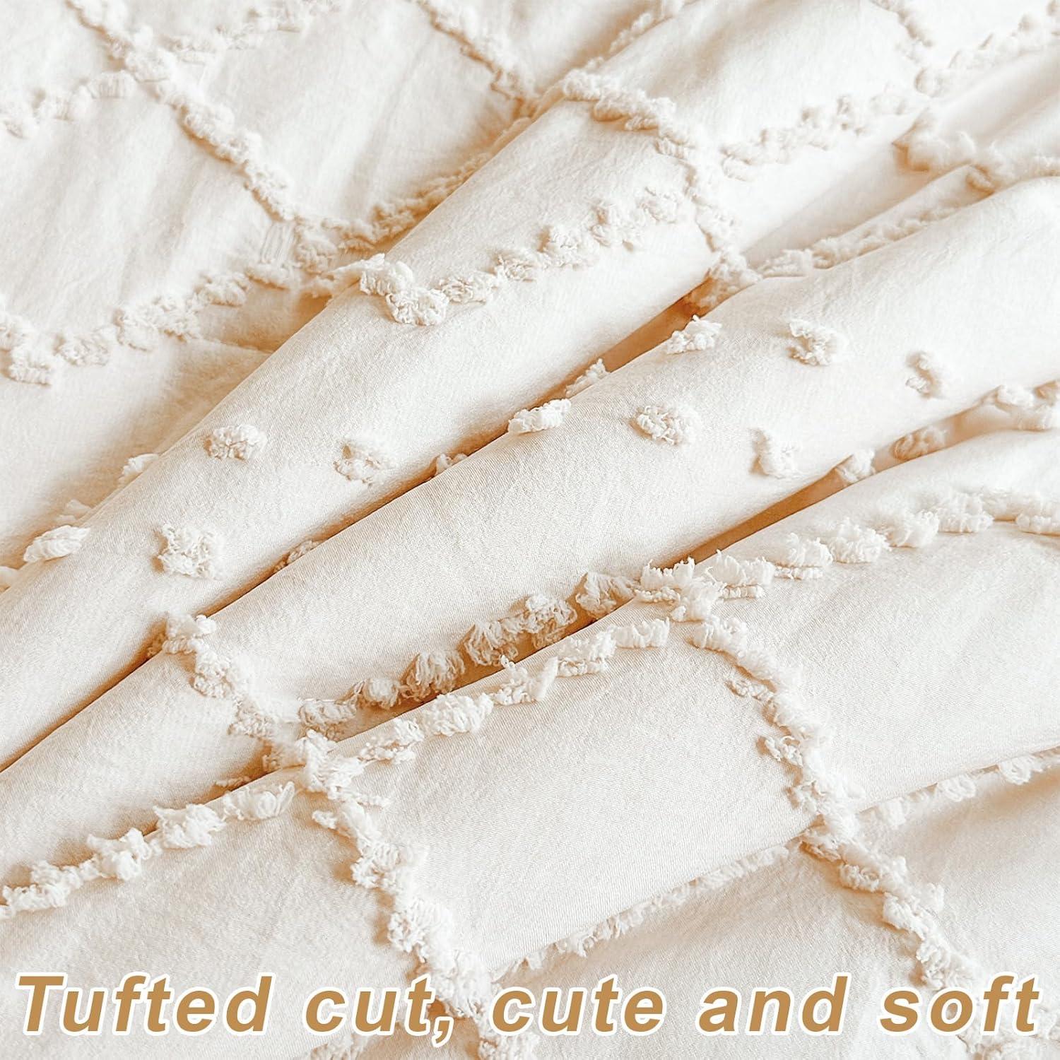 Juego de Ropa de Cuna Wowelife 3 Piezas Beige con Volantes