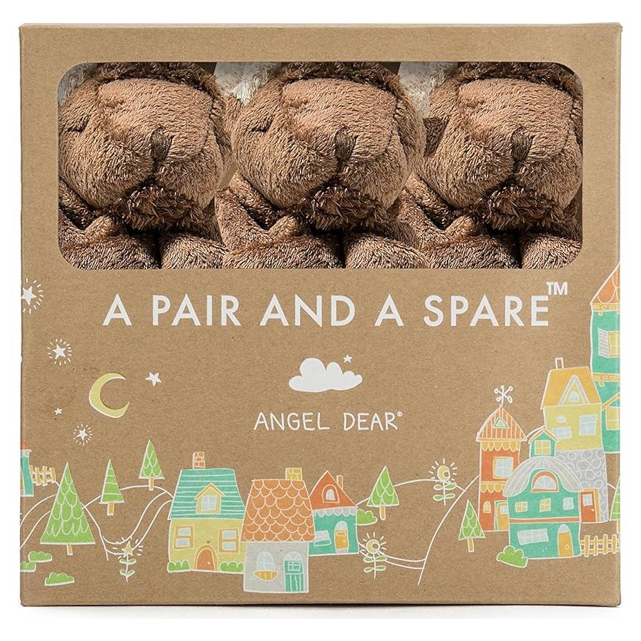 Conjunto de 3 mantas de viaje Angel Dear Bisonte 33x33 cm