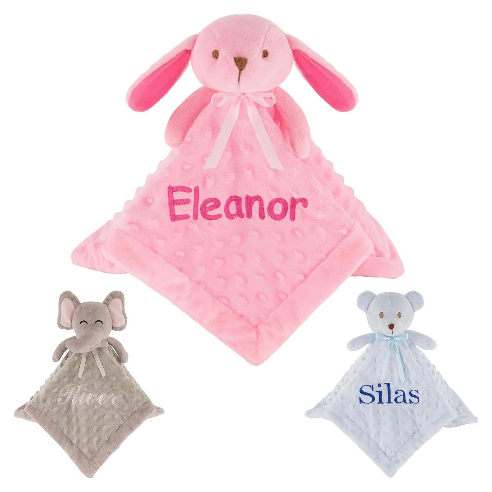 Manta Personalizada para Bebé Pasión Rosa con Conejo Bordado