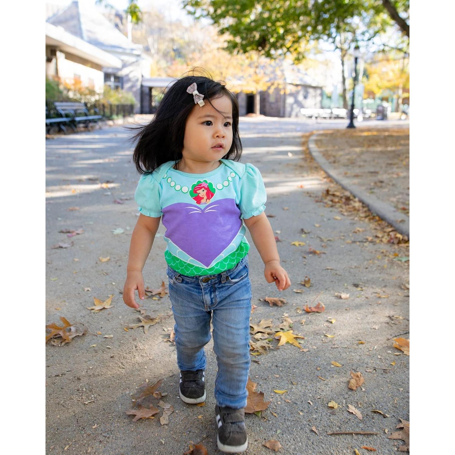 Bodies de Manga Corta Disney Princess con Diadema 0-24 Meses