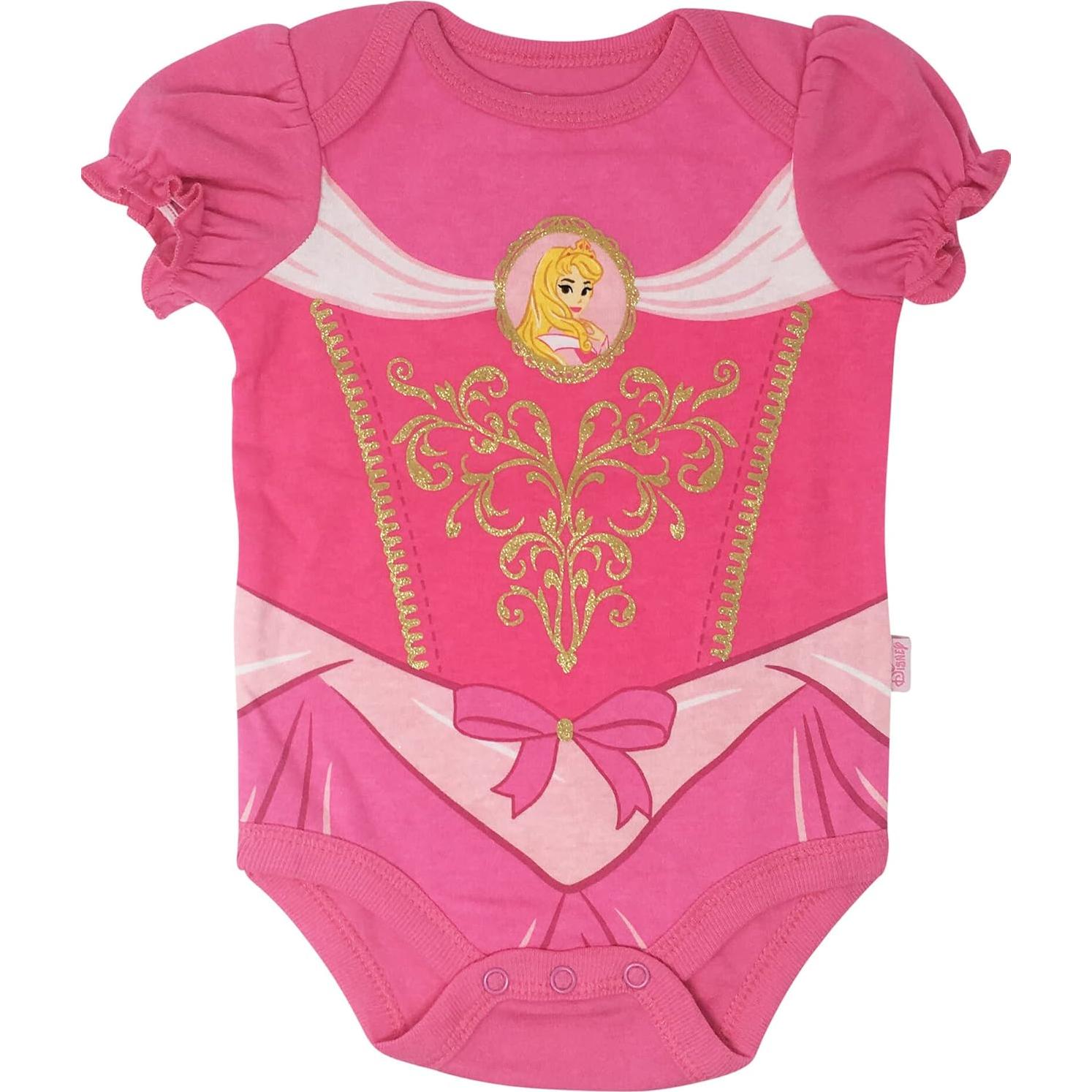 Bodies de Manga Corta Disney Princess con Diadema 0-24 Meses