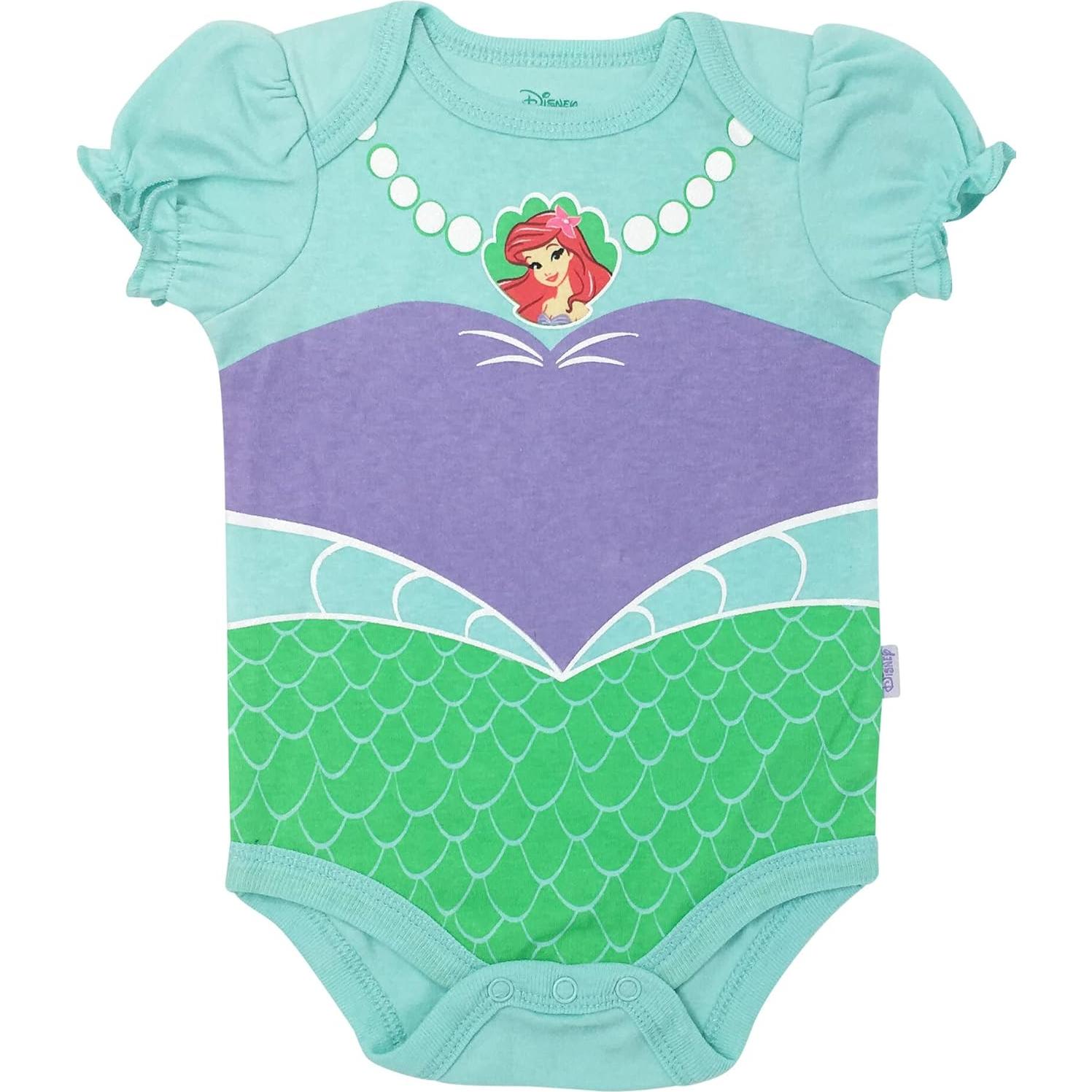 Bodies de Manga Corta Disney Princess con Diadema 0-24 Meses